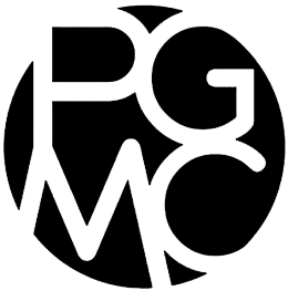 The PGMC monogram: the letters P, G, M, and C set in a circle.